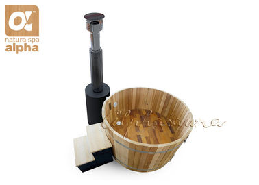 النبيذ برميل ساونا حوض الإستحمام مع فرن الخارجية حرق الخشب SOT2 - 1829